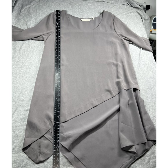 Soft Surroundings Medium Gray Layered Flowing Asymmetrical Tunic - Picture 5 of 6